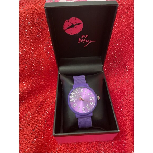 Betsey Johnson Purple Watch NIB! - Picture 1 of 5